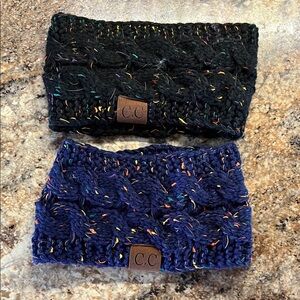 CC Black and Blue Knit Headbands